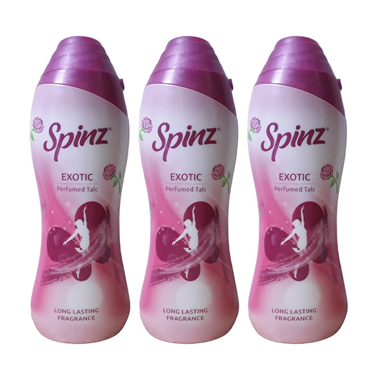 Spinz Exotic Perfumed Talc Long Lasting Fragrance 100gm Pack Of 3