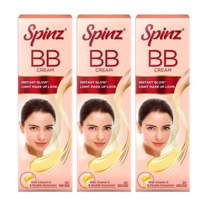 Spinz BB Instant Glow With Light Make Up Look Cream 29gm Pack Of 3