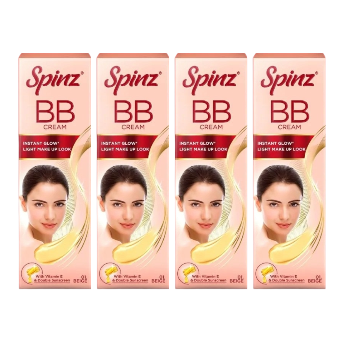 Spinz BB Instant Glow With Light Make Up Look Cream 29gm Pack Of 4