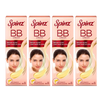 Spinz BB Instant Glow With Light Make Up Look Cream 29gm Pack Of 4