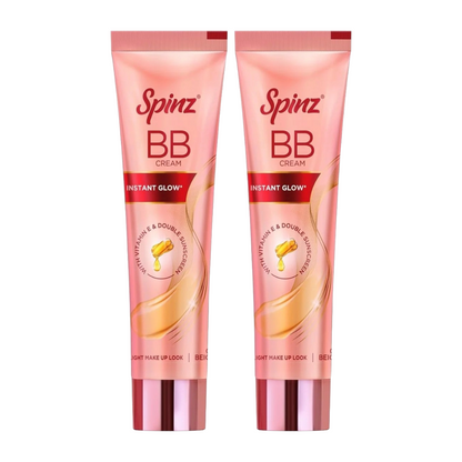 Spinz BB Cream Instant Glow Light Makeup Look 29gm Pack Of 2