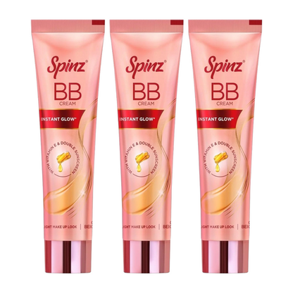 Spinz BB Cream Instant Glow Light Makeup Look 29gm Pack Of 3