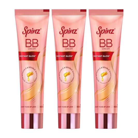 Spinz BB Cream Instant Glow Light Makeup Look 29gm Pack Of 3