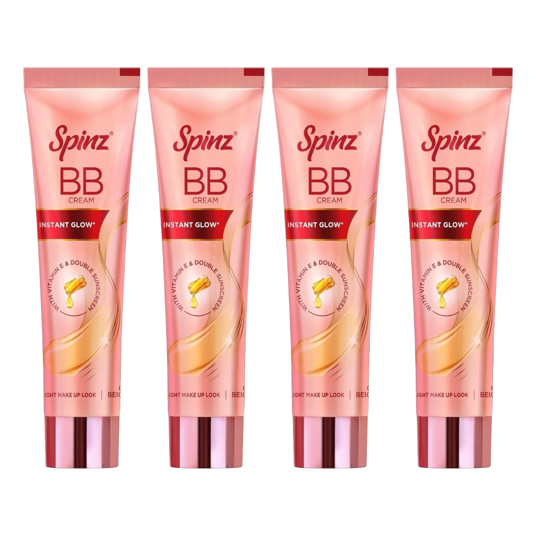 Spinz BB Cream Instant Glow Light Makeup Look 29gm Pack Of 4