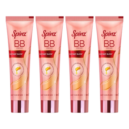 Spinz BB Cream Instant Glow Light Makeup Look 29gm Pack Of 4