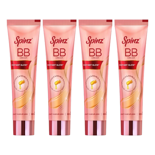 Spinz BB Cream Instant Glow Light Makeup Look 29gm Pack Of 4