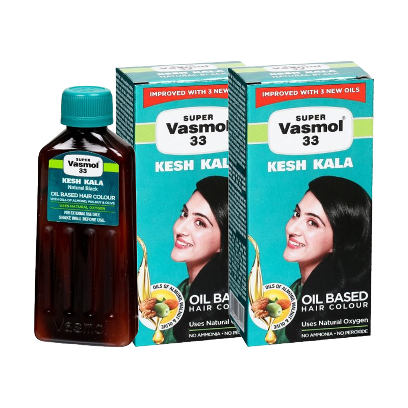 Kesh Kala Super Vasmol 33 Oil Based Hair Colour 50ml Pack Of 2