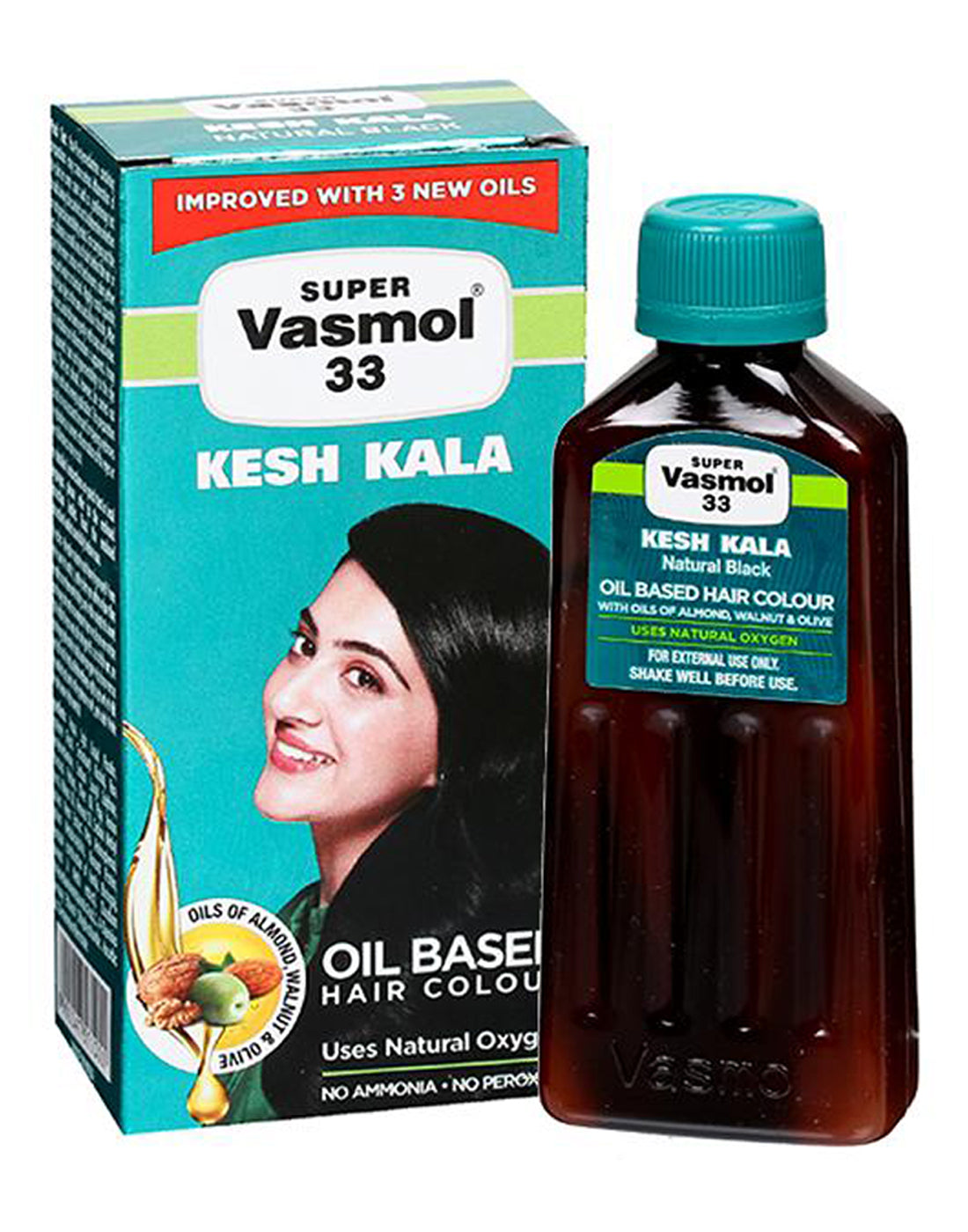 Super Vasmol 33 Kesh Kala Oil Based Hair Colour 50ml