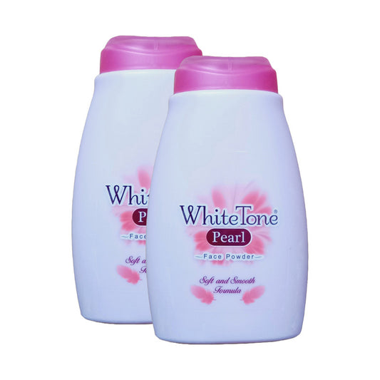 White Tone Pearl Face Talc With Soft And Smooth Formula 75gm Pack Of 2