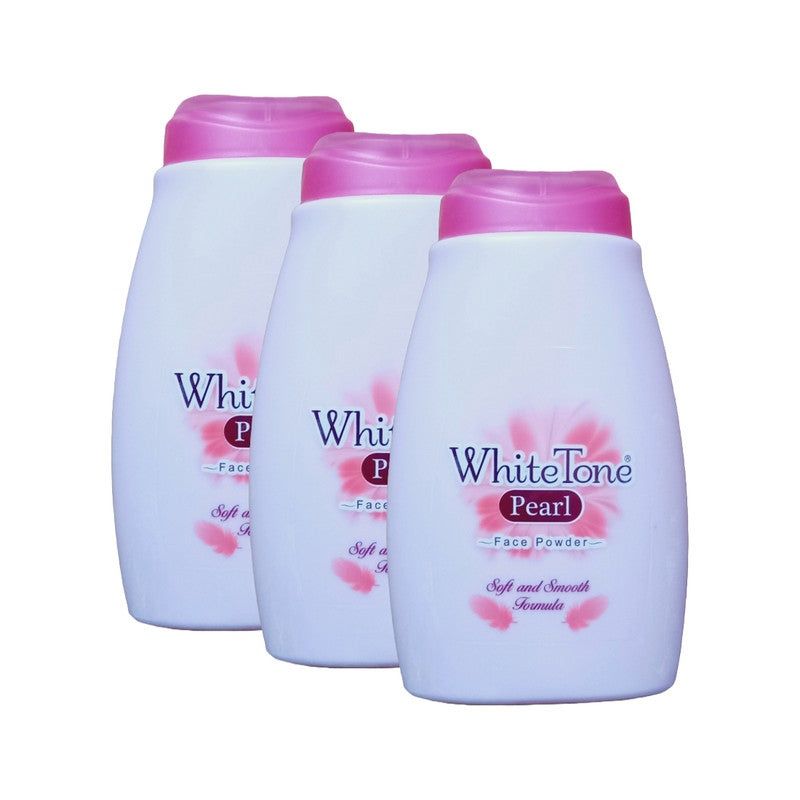 White Tone Pearl Face Talc With Soft And Smooth Formula 75gm Pack Of 3