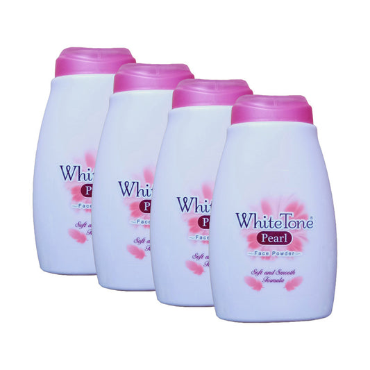 White Tone Pearl Face Talc With Soft And Smooth Formula 75gm Pack Of 4