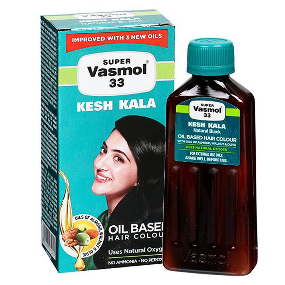 Super Vasmol 33 Kesh Kala Oil Based Hair Colour 100ml