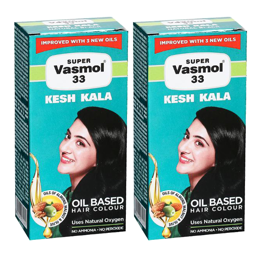 Super Vasmol Kesh Kala Oil Based Hair Color -50ml Pack Of 2